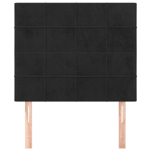 Kopfteile 2 Stk. Schwarz 90x5x78/88 cm Samt