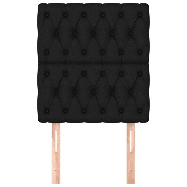 Kopfteile 2 Stk. Schwarz 80x7x78/88 cm Stoff