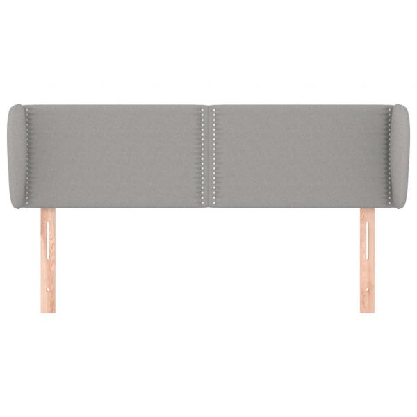 Kopfteil mit Ohren Hellgrau 147x23x78/88 cm Stoff