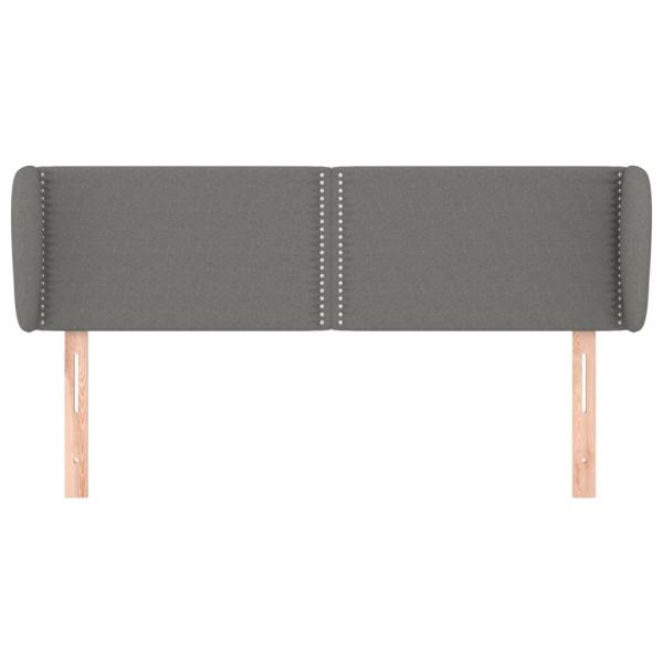 Kopfteil mit Ohren Dunkelgrau 147x23x78/88 cm Stoff