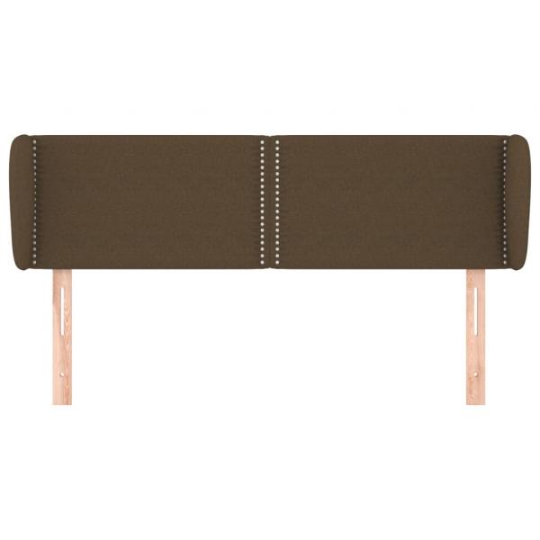 Kopfteil mit Ohren Dunkelbraun 147x23x78/88 cm Stoff