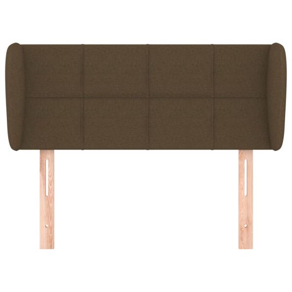 Kopfteil mit Ohren Dunkelbraun 103x23x78/88 cm Stoff