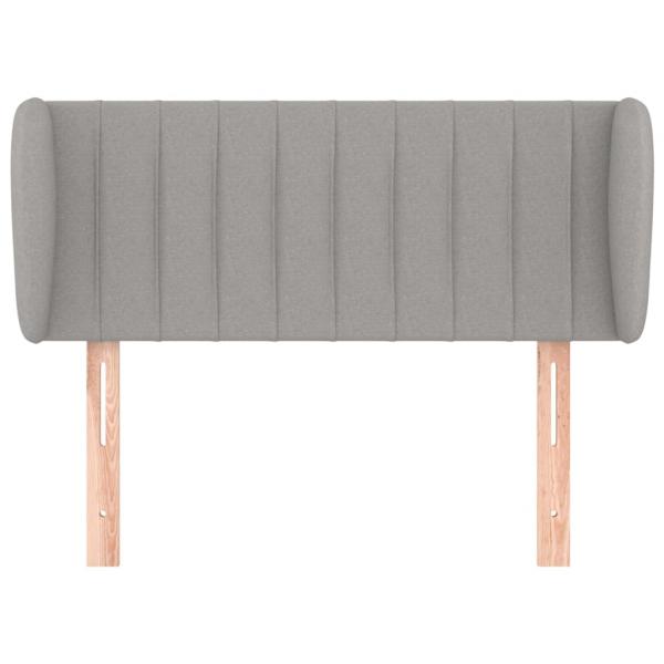 Kopfteil mit Ohren Hellgrau 103x23x78/88 cm Stoff