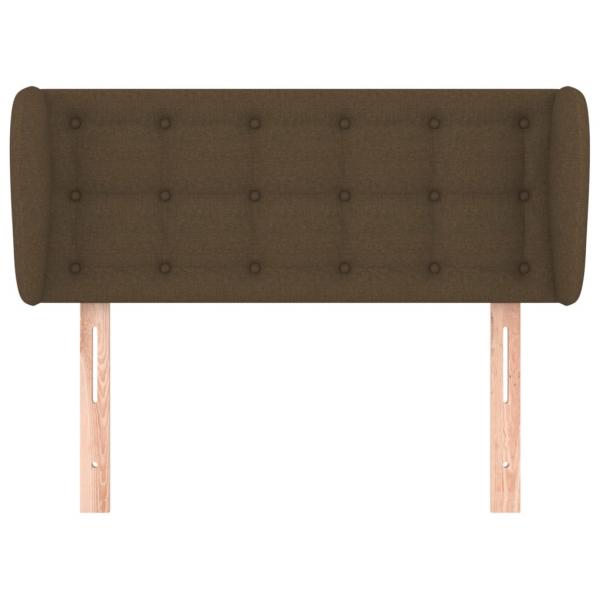 Kopfteil mit Ohren Dunkelbraun 93x23x78/88 cm Stoff