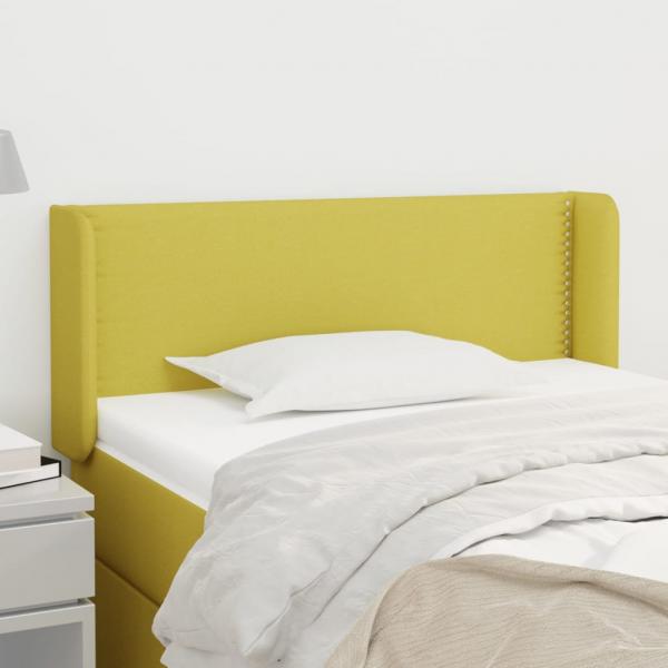 ARDEBO.de - Kopfteil mit Ohren Grün 103x16x78/88 cm Stoff