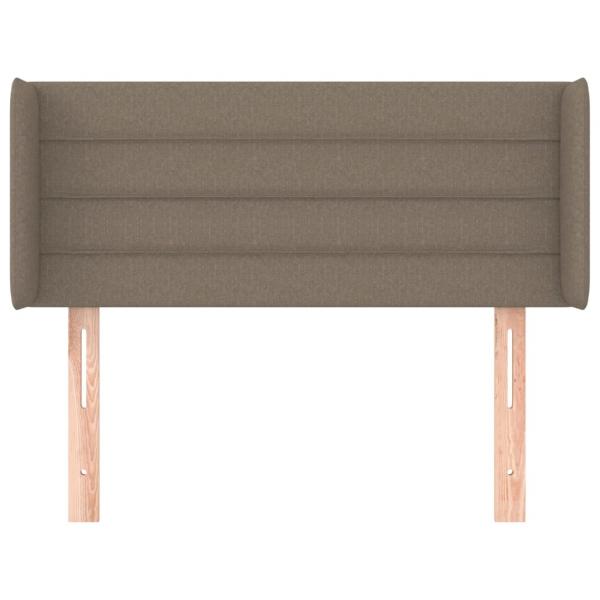 Kopfteil mit Ohren Taupe 93x16x78/88 cm Stoff
