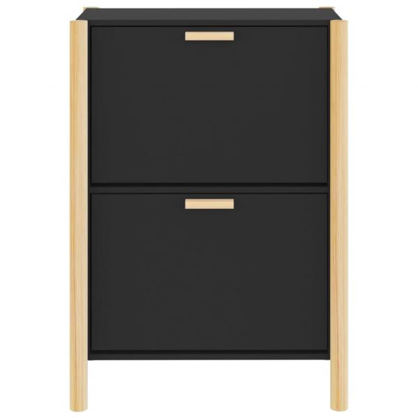 Schuhschrank Schwarz 57,5x33x80 cm Holzwerkstoff
