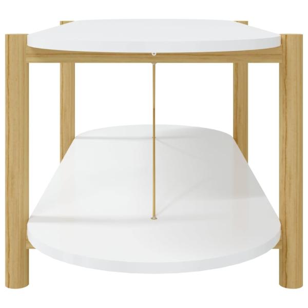 ARDEBO.de - Couchtisch Weiß 110x48x40 cm Holzwerkstoff