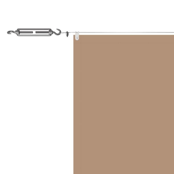 Senkrechtmarkise Taupe 140x600 cm Oxford-Gewebe
