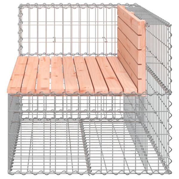 Gartenbank aus Gabionen 122x71x65,5 cm Massivholz Douglasie