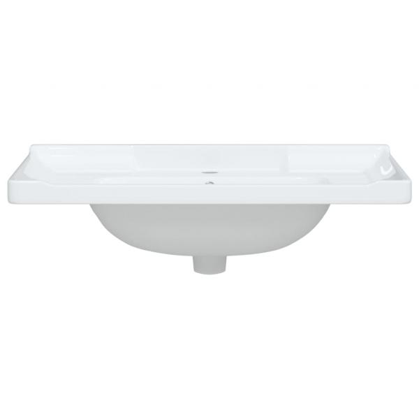 Waschbecken Weiß 81x48x23 cm Rechteckig Keramik