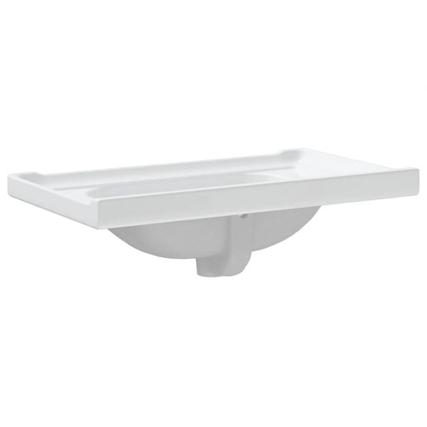 Waschbecken Weiß 81x48x23 cm Rechteckig Keramik