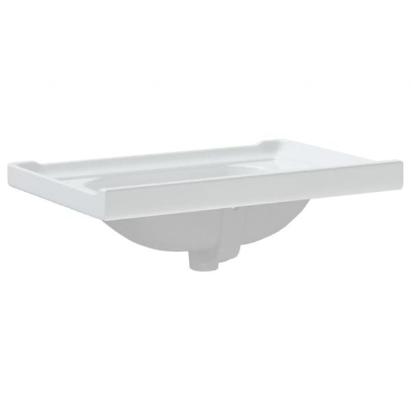 Waschbecken Weiß 71x48x23 cm Rechteckig Keramik