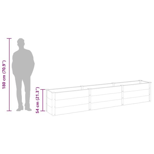 Garten-Hochbeet 300x50x54 cm WPC Grau