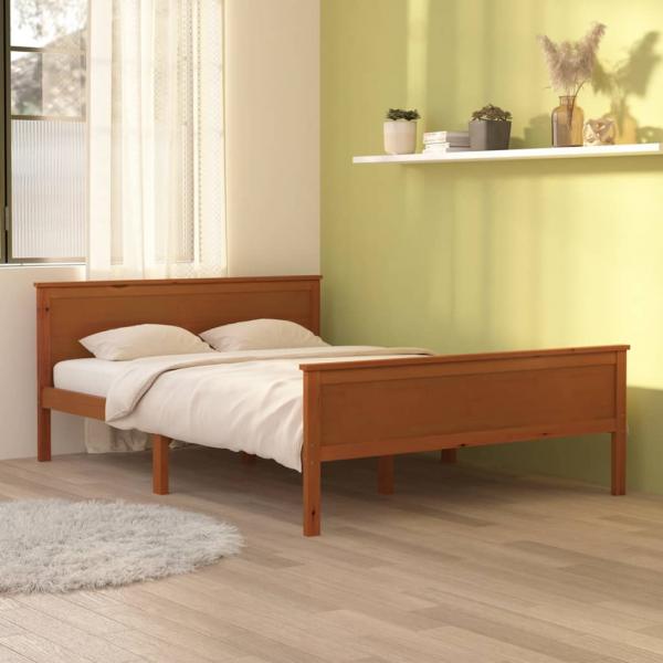 ARDEBO.de - Massivholzbett Honigbraun Kiefernholz 120x200 cm