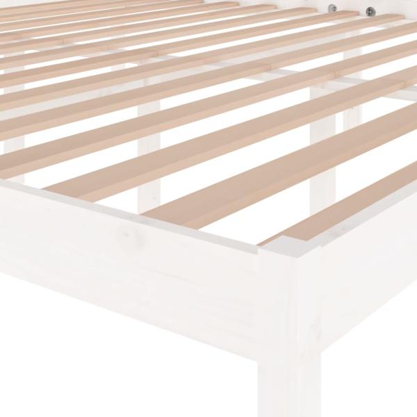 Seniorenbett Weiß 200x200 cm Massivholz Kiefer