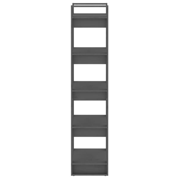 Bücherregal/Raumteiler Grau 60x35x160 cm Massivholz
