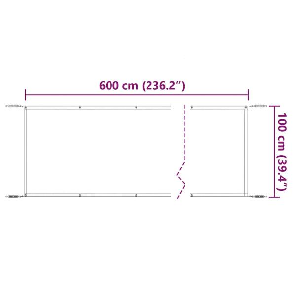 Senkrechtmarkise Blau 100x600 cm Oxford-Gewebe