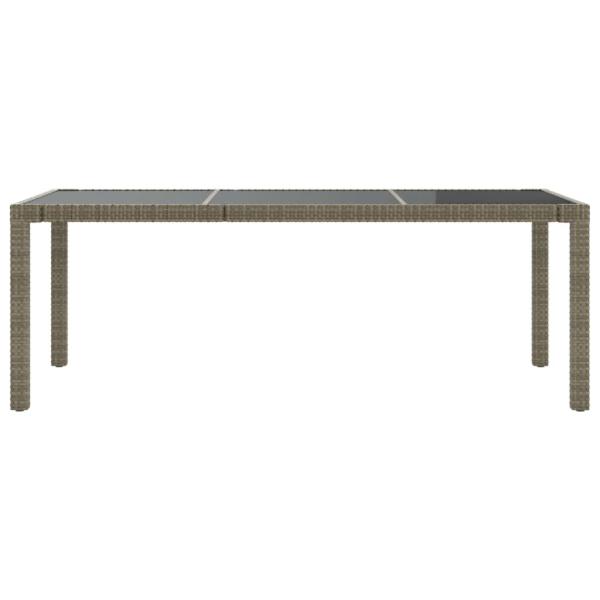 ARDEBO.de - 7-tlg. Garten-Essgruppe mit Kissen Poly Rattan Grau