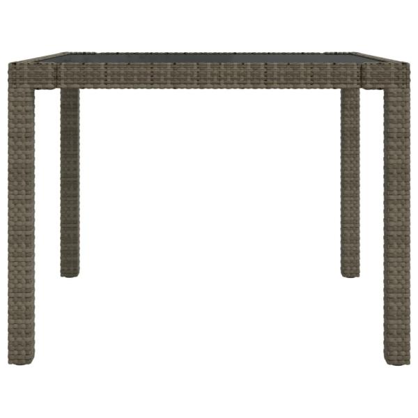 ARDEBO.de - 5-tlg. Garten-Essgruppe mit Kissen Poly Rattan Grau