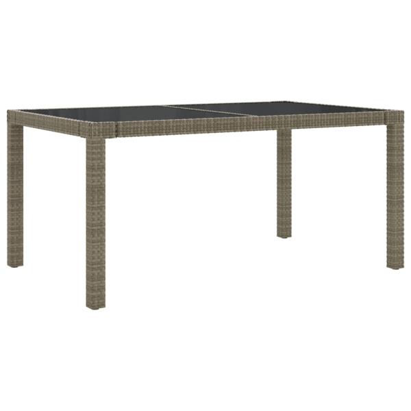 ARDEBO.de - 5-tlg. Garten-Essgruppe mit Kissen Poly Rattan Grau