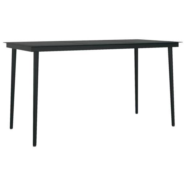 7-tlg. Garten-Essgruppe mit Kissen Grau und Schwarz