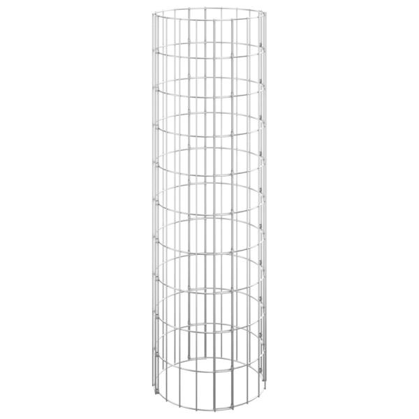 Gabionen-Säule Rund Verzinkter Stahl Ø30x100 cm