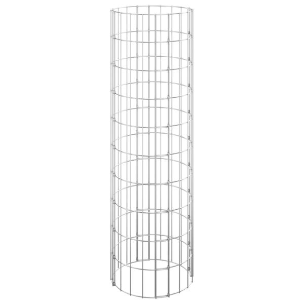 Gabionen-Hochbeete 3 Stk. Rund Verzinkter Stahl Ø30x100 cm