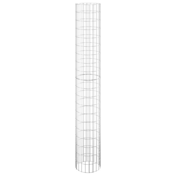 Gabionen-Hochbeete 3 Stk. Rund Verzinkter Stahl Ø30x200 cm