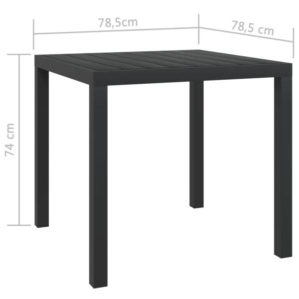 5-tlg. Garten-Essgruppe mit Kissen Poly Rattan Grau