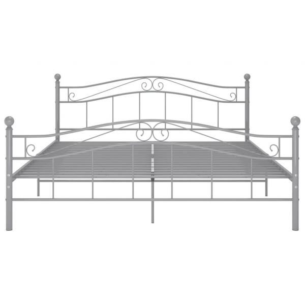 Bett Grau Metall 200x200 cm