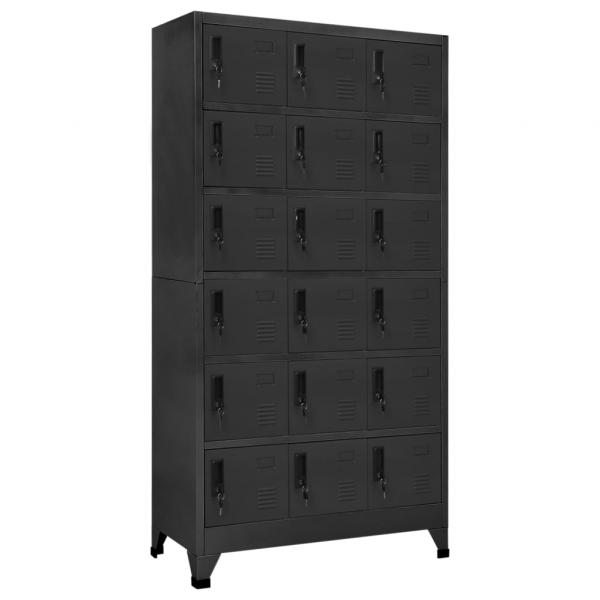 ARDEBO.de - Schließfachschrank Anthrazit 90x40x180 cm Stahl