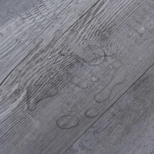 PVC-Fliesen Selbstklebend 2,51 m² 2 mm Mattgrau Holz