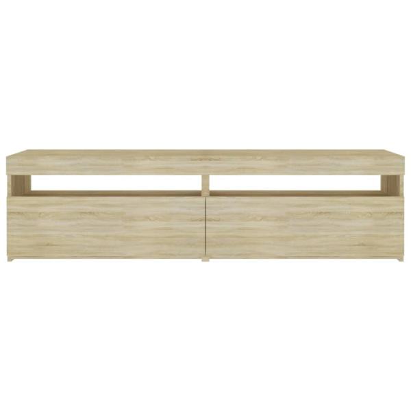 TV-Schränke 2 Stk. mit LED-Leuchten Sonoma-Eiche 75x35x40 cm