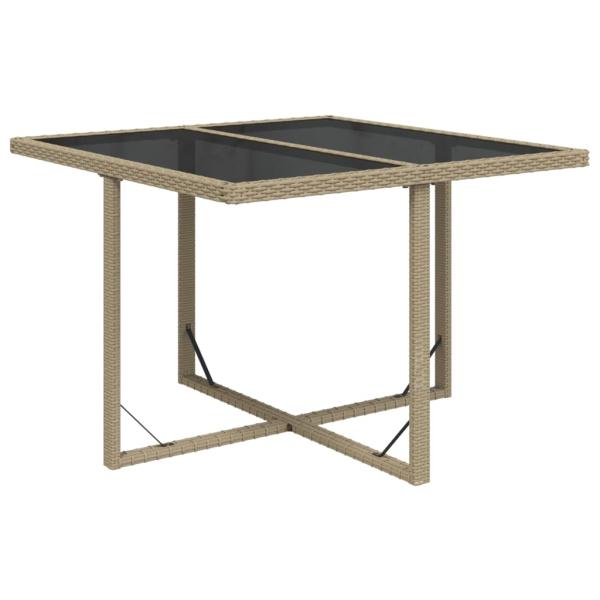 ARDEBO.de - 9-tlg. Garten-Essgruppe mit Kissen Poly Rattan Beige