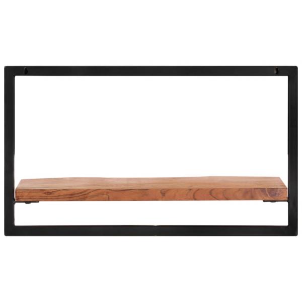 Wandregale 2 Stk. 60x25x35 cm Massivholz Akazie und Stahl 