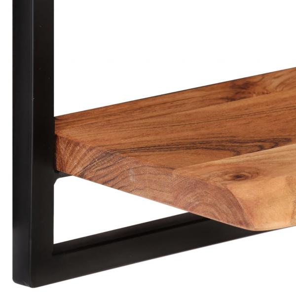 Wandregale 2 Stk. 60x25x35 cm Massivholz Akazie und Stahl 