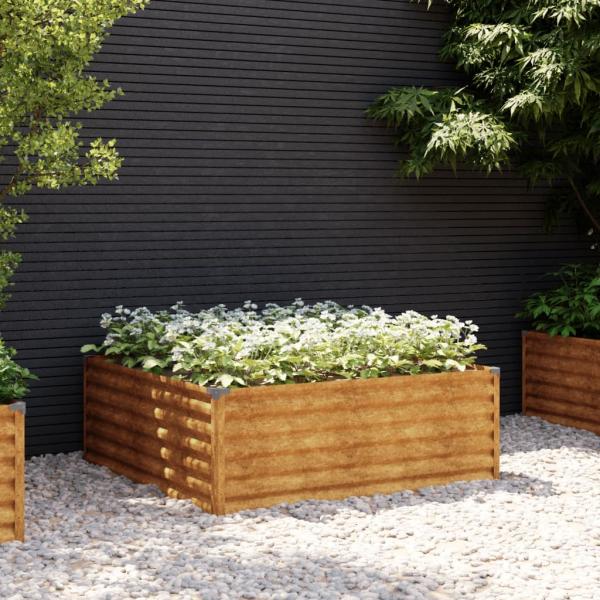 ARDEBO.de - Hochbeet 100x100x36 cm Cortenstahl