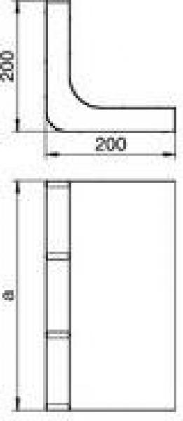 Bettermann KV3/35028 Vertikalkrümmer 3-zügig, mit Trennwand (7400656), 350 mm