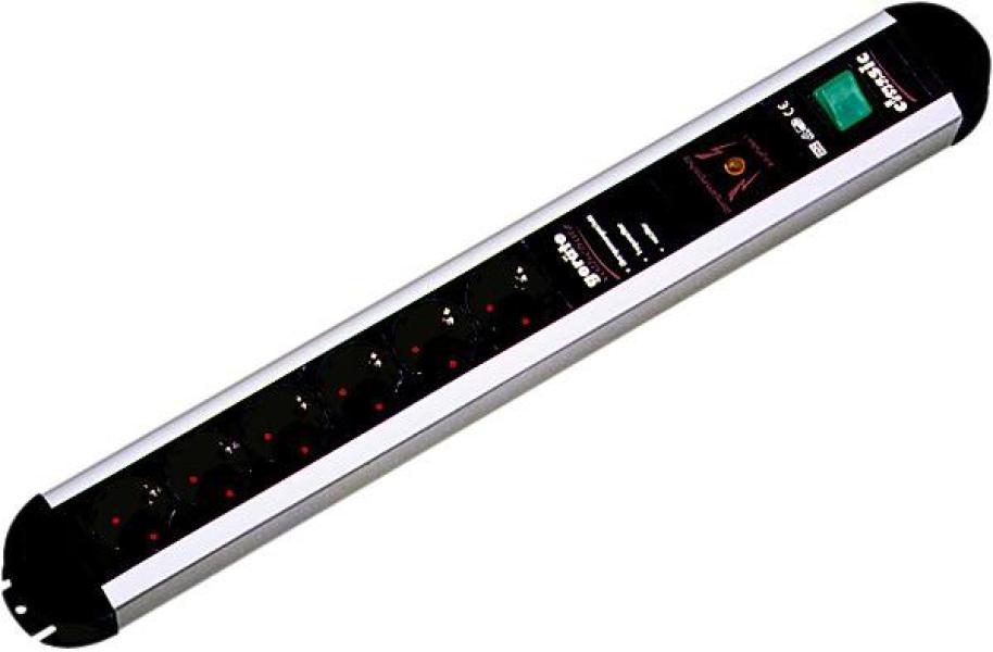 ARDEBO.de Bachmann 331.071 Primo Tischsteckdose, 6-fach, mit Schalter, schwarz