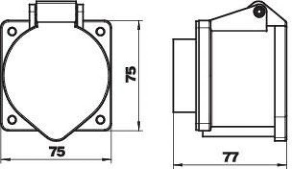 OBO Bettermann CEE-32A CEE Steckdose, 32 A, 400 V