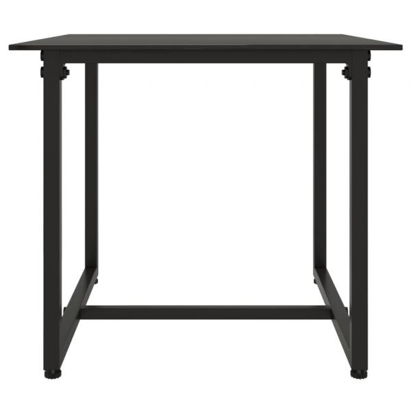 3-tlg. Garten-Lounge-Set mit Kissen Poly Rattan Schwarz