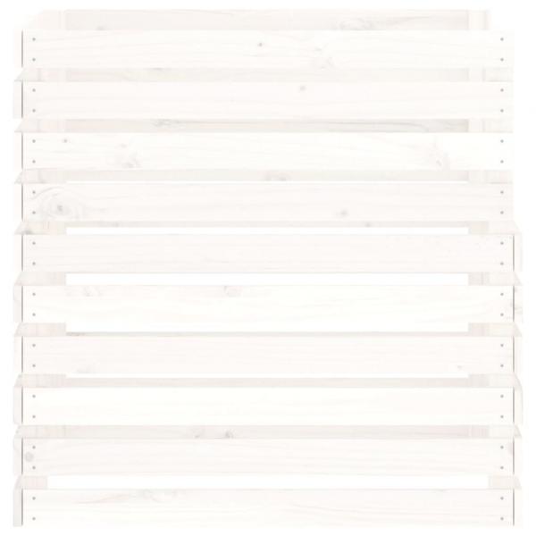 Komposter Weiß 80x80x78 cm Massivholz Kiefer