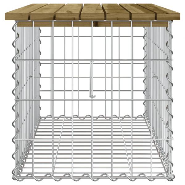 Gartenbank aus Gabionen 83x44x42 cm Kiefernholz Imprägniert
