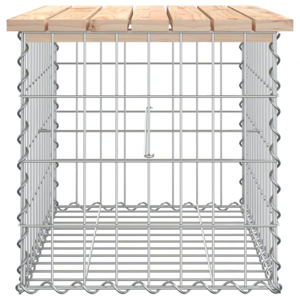 Gartenbank aus Gabionen 63x44x42 cm Massivholz Kiefer