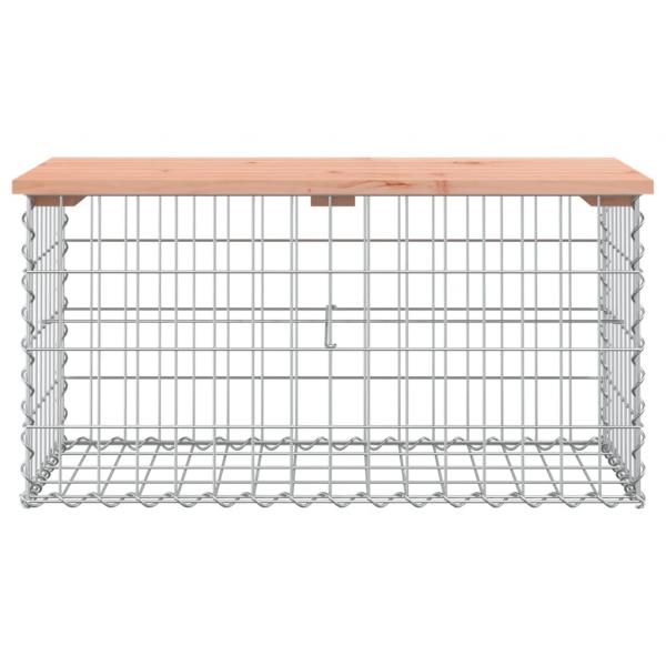 Gartenbank aus Gabionen 83x44x42 cm Massivholz Douglasie