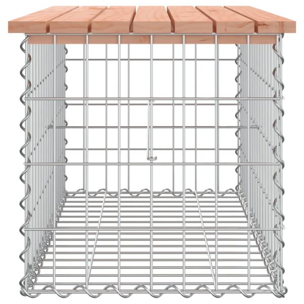 Gartenbank aus Gabionen 83x44x42 cm Massivholz Douglasie