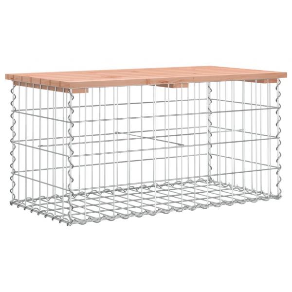 Gartenbank aus Gabionen 83x44x42 cm Massivholz Douglasie