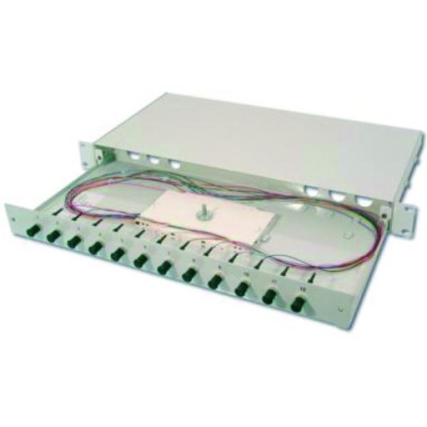 Newlec HDN-96322/9 Spleißbox- ausziehbar 24 SC Duplex SM-Kupplungen OS2 Keramik inkl. P