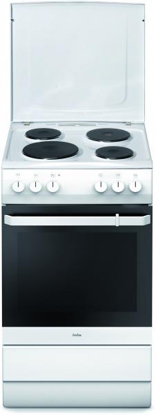 ARDEBO.de - SHE 11544 W Standherd 50 cm, weiß, MF9, EEK A- 20%, Kochmulde weiß emailliert